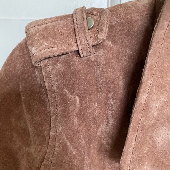 BLANKNYC/Free People Genuine Leather Moto/Biker Jacket Brown Size XS - Picture 15 of 16